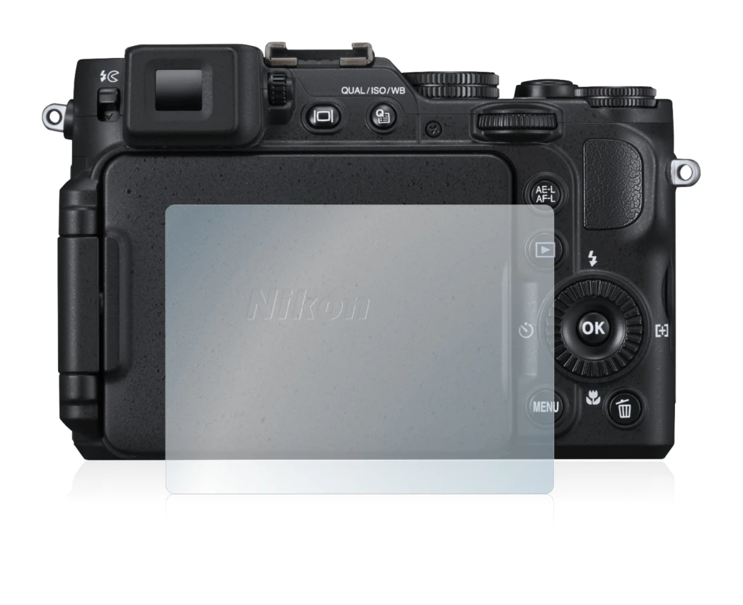 Image of the device Nikon Coolpix P7800 with a wide variety of screen protectors.