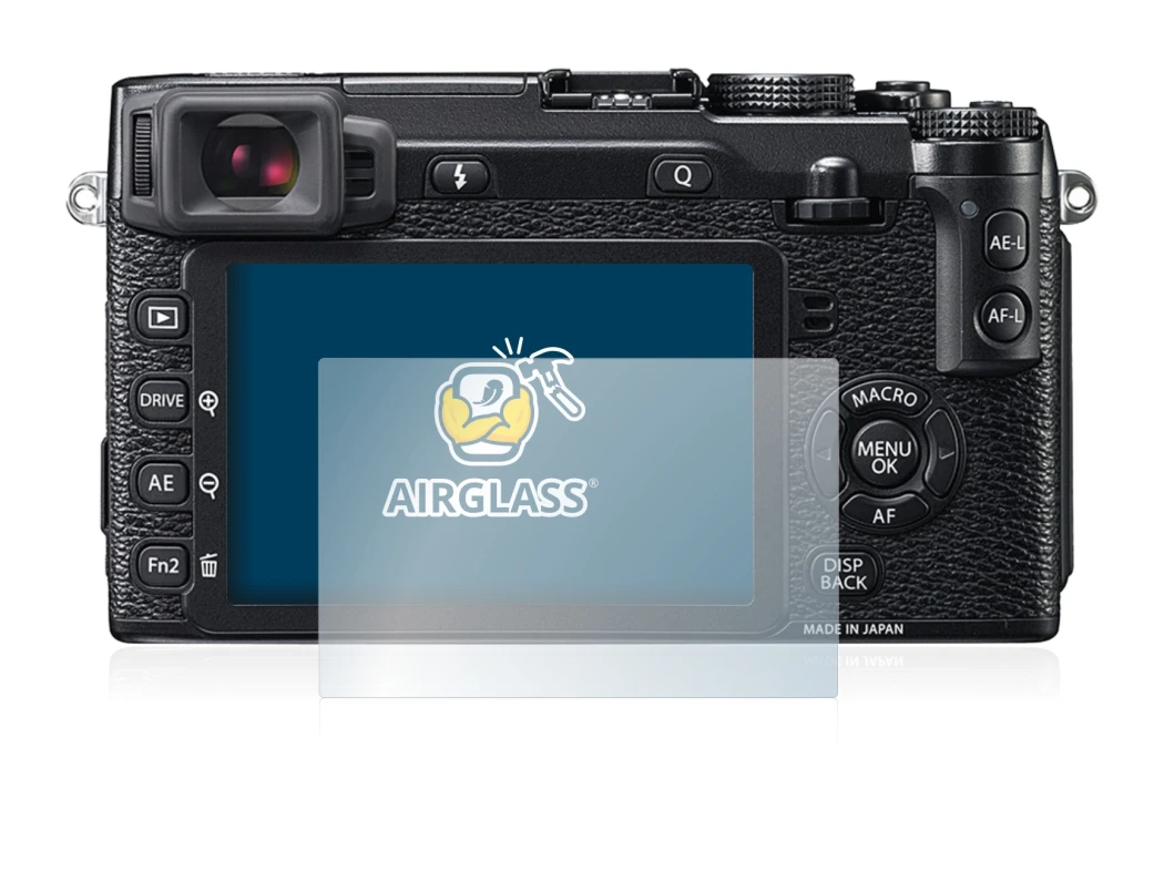 Image of the device Fujifilm X-E2 with a wide variety of screen protectors.