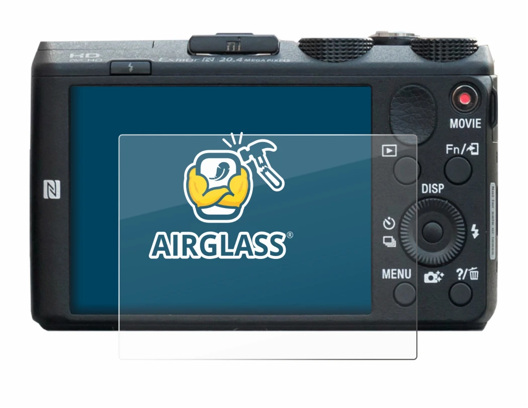 Image of the device Sony Cyber-Shot DSC-HX60 with a wide variety of screen protectors.