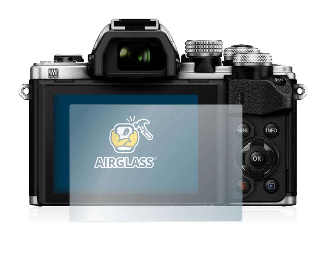 Image of the device Olympus OM-D E-M10 Mark II with a wide variety of screen protectors.