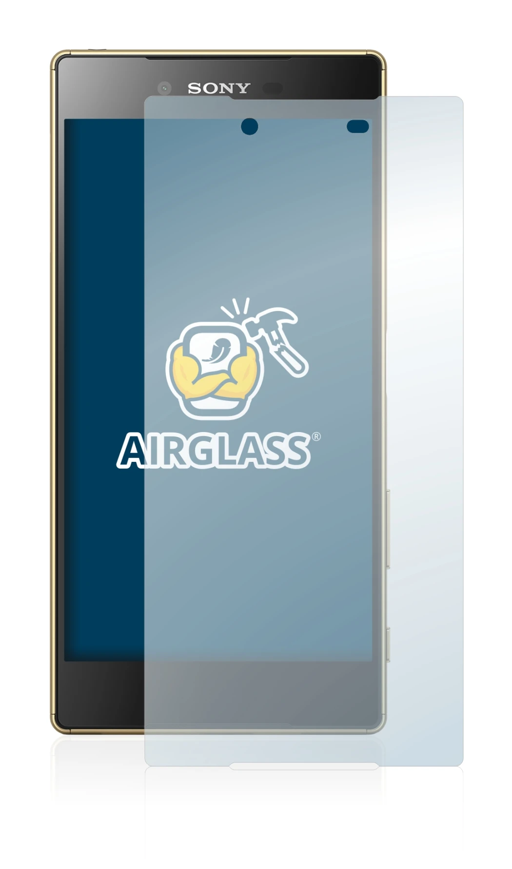 Image of the device Sony Xperia Z5 Premium with a wide variety of screen protectors.