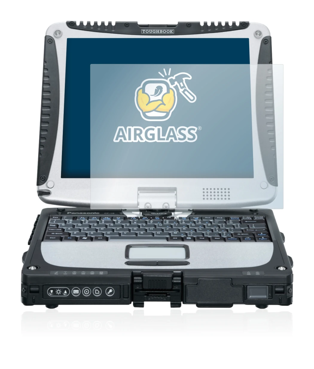 Image of the device Panasonic Toughbook CF-19 with a wide variety of screen protectors.