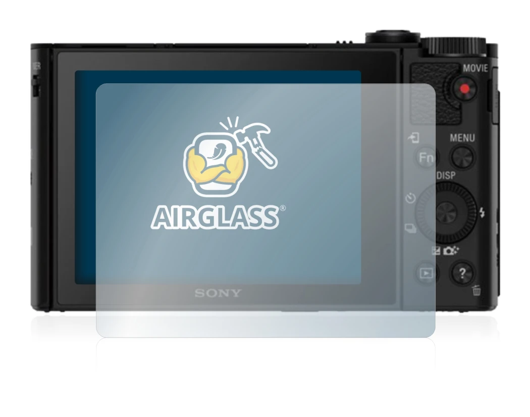 Image of the device Sony Cyber-Shot DSC-HX80 with a wide variety of screen protectors.