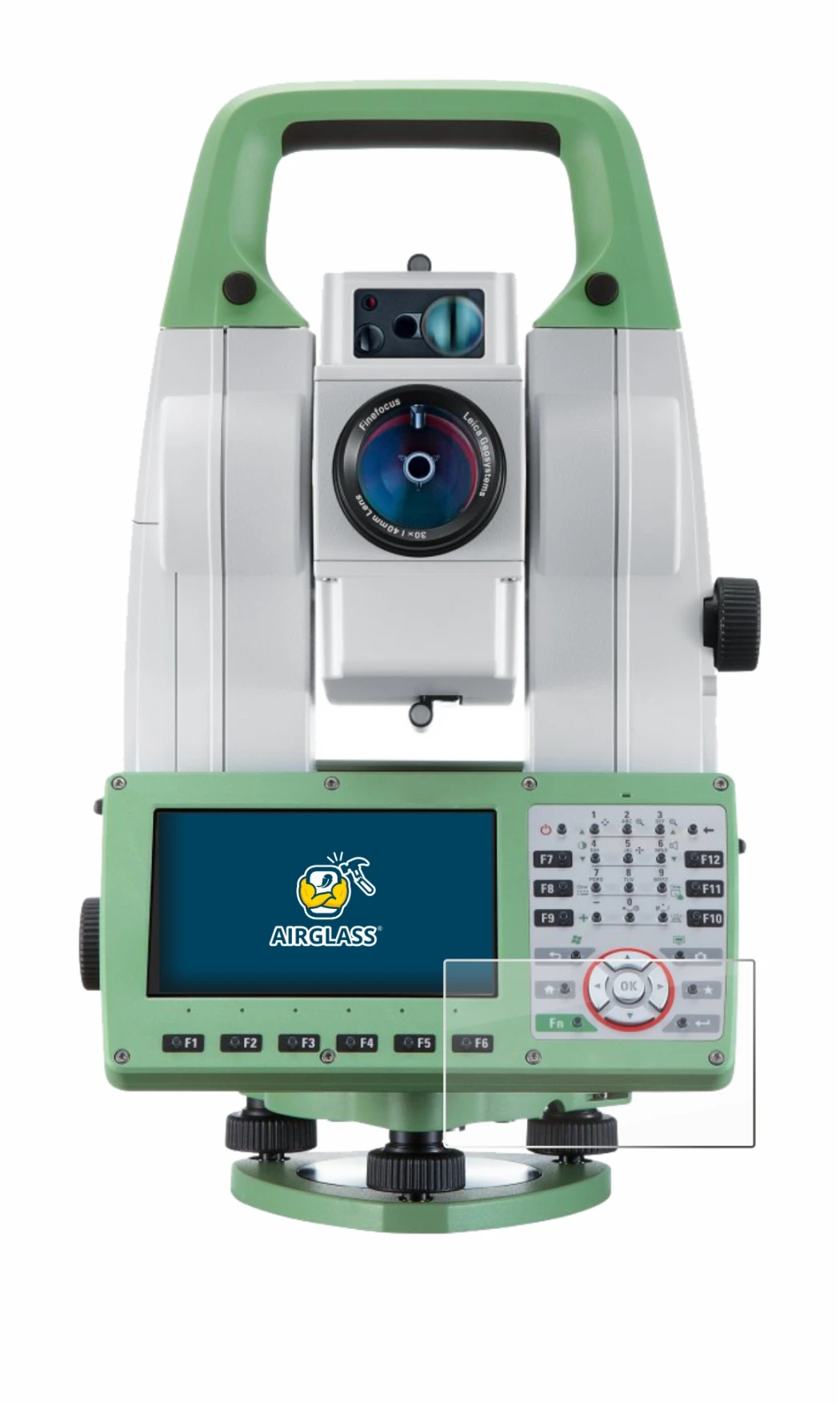 Image of the device Leica Viva TS16 with a wide variety of screen protectors.