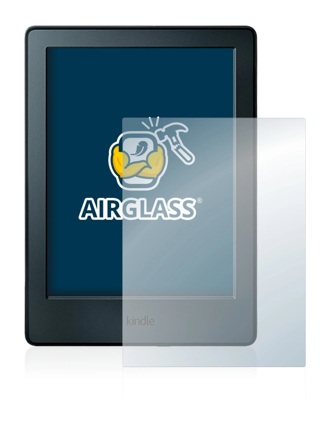 Image of the device Amazon Kindle 2016 (8th Gen.) with a wide variety of screen protectors.