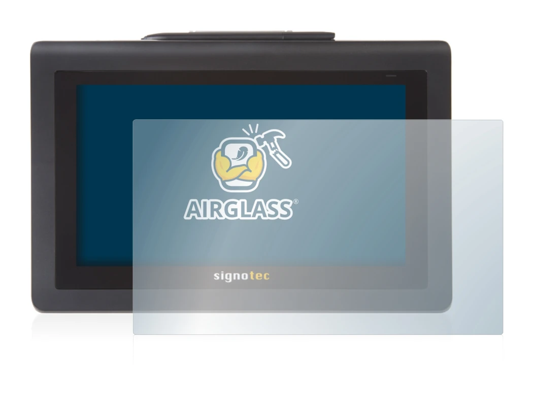 Image of the device Signotec Signature Pad Delta with a wide variety of screen protectors.