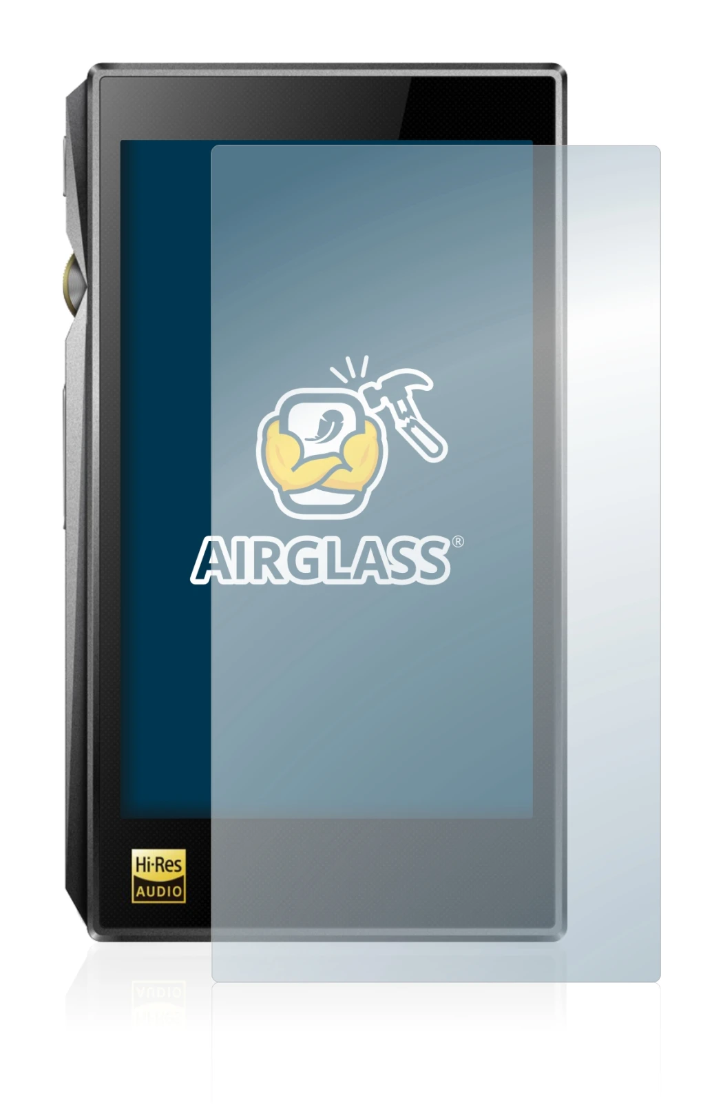 Image of the device FiiO X5 III with a wide variety of screen protectors.