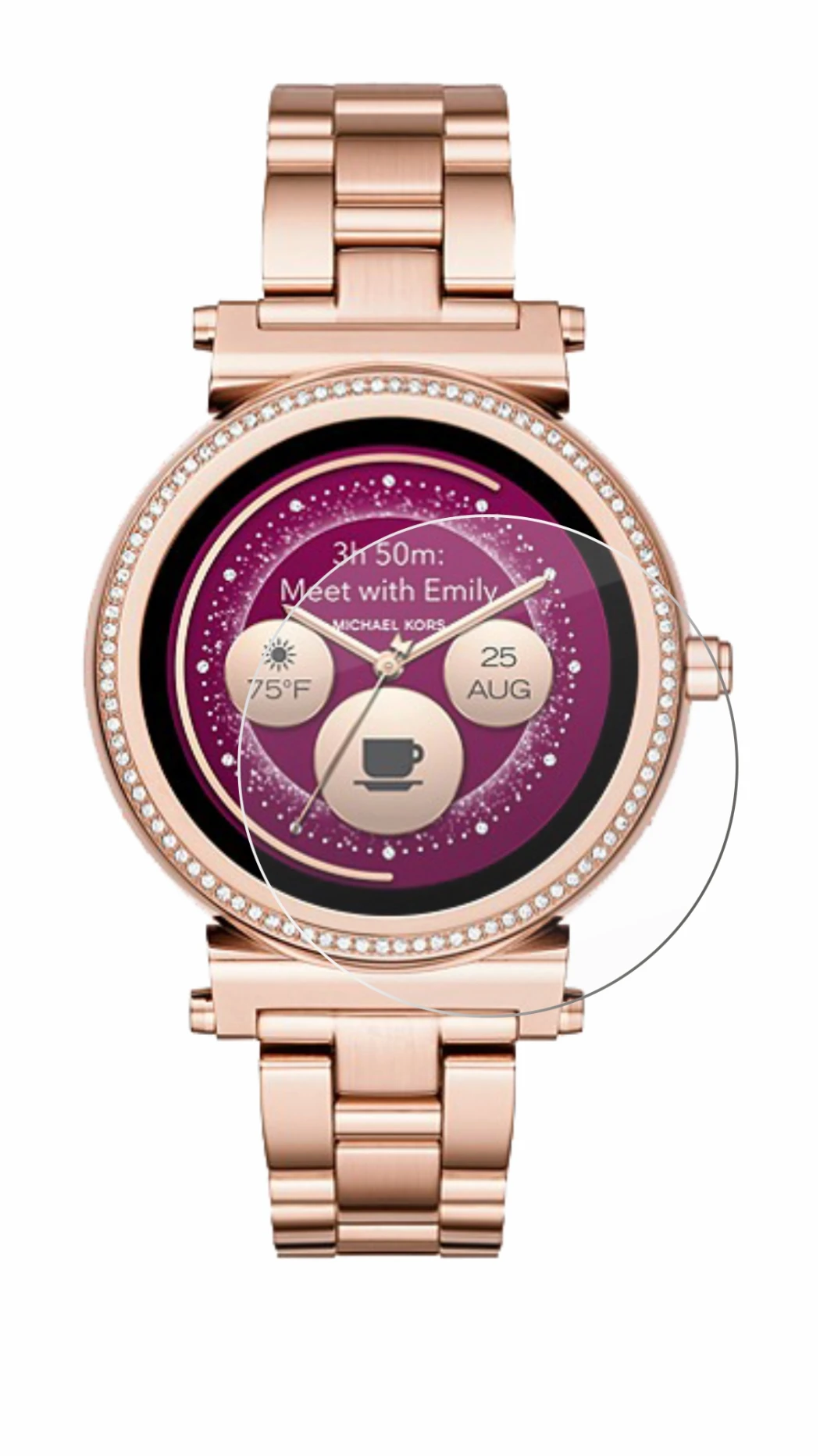 Image of the device Michael Kors Access Sofie with a wide variety of screen protectors.
