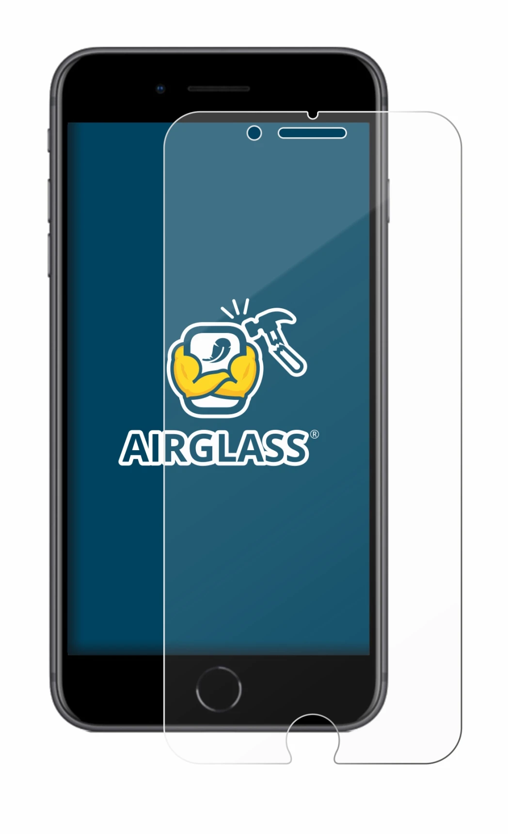 Image of the device Apple iPhone 8 Plus with a wide variety of screen protectors.