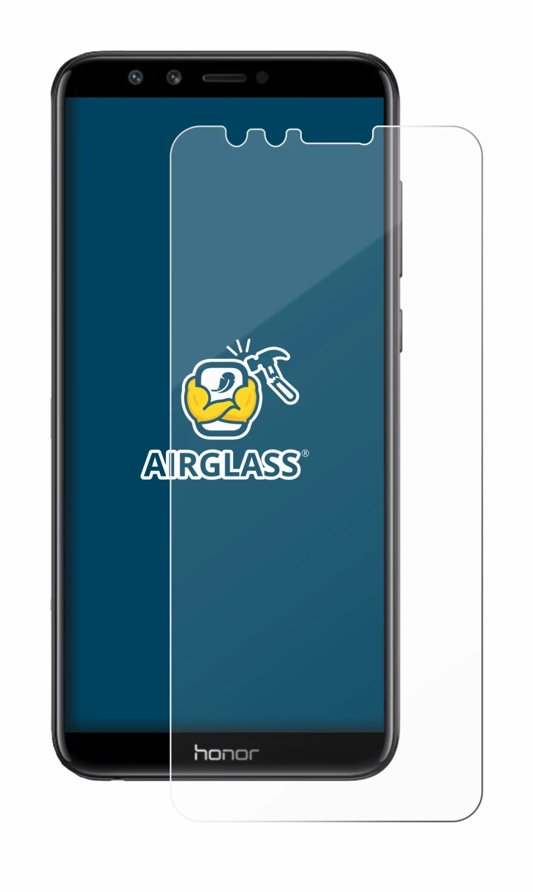 Image of the device Honor 9 Lite with a wide variety of screen protectors.
