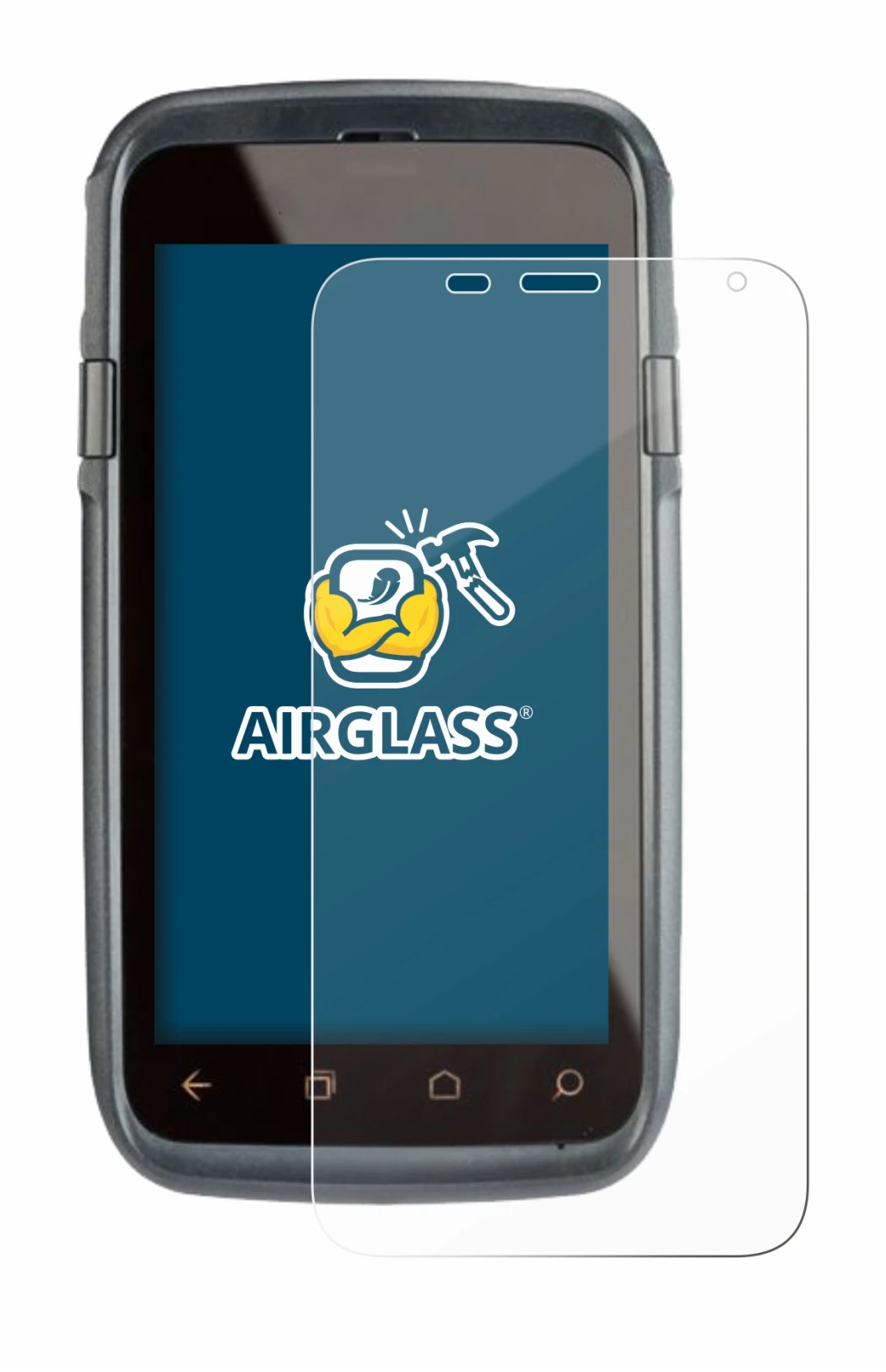 Image of the device Honeywell Dolphin CT60 with a wide variety of screen protectors.