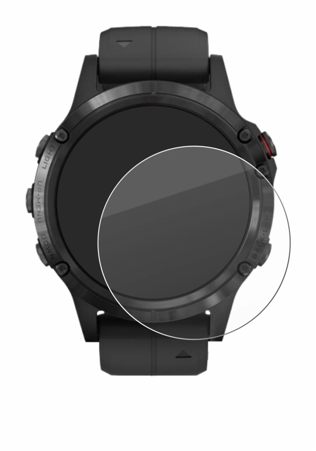 Image of the device Garmin Fenix 5 Plus (47 mm) with a wide variety of screen protectors.