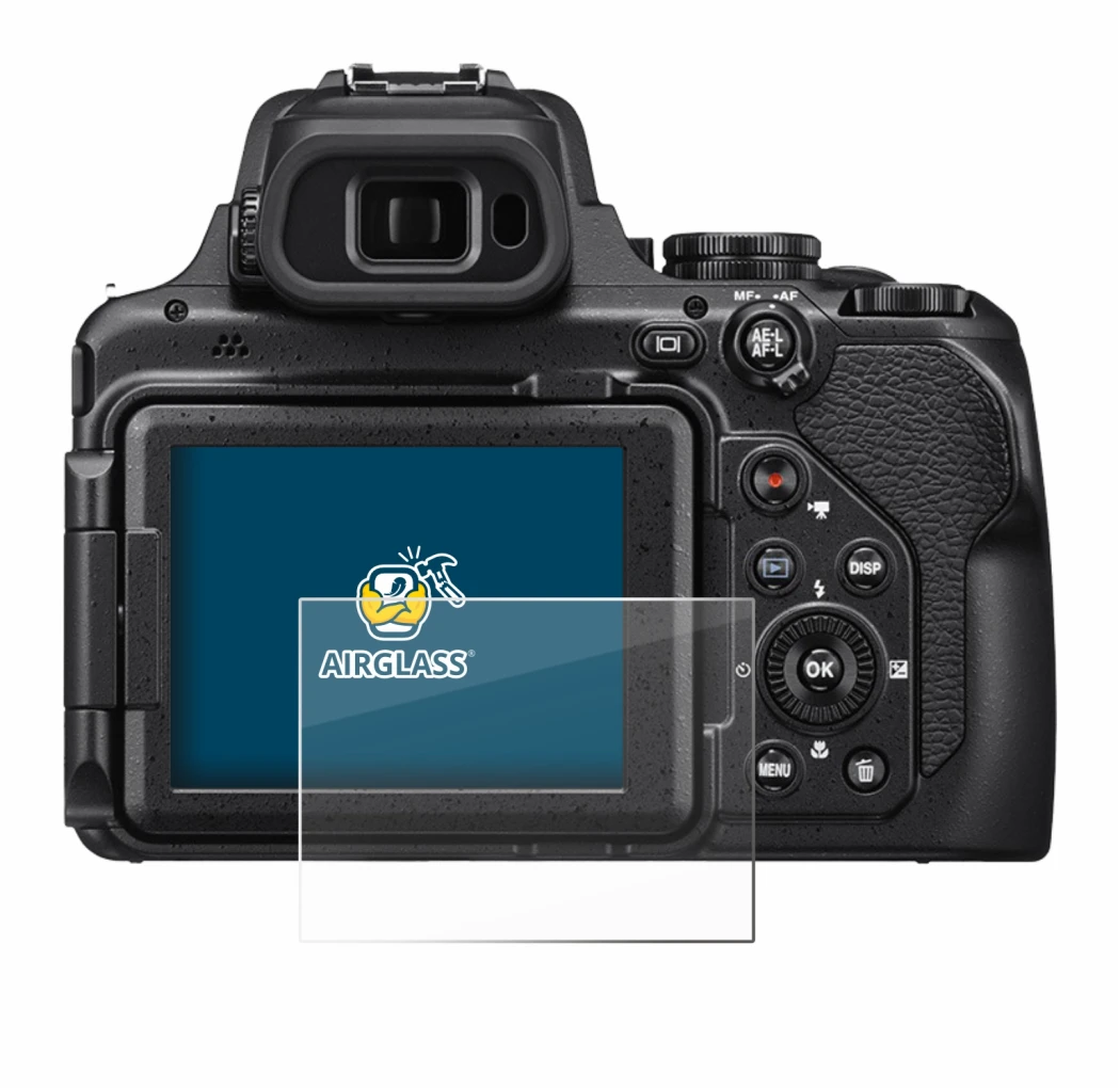 Image of the device Nikon Coolpix P1000 with a wide variety of screen protectors.