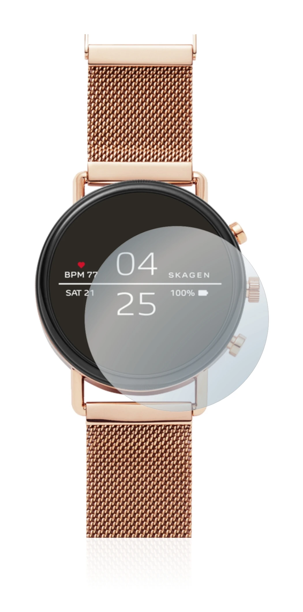 Image of the device Skagen Smartwatch Falster 40mm with a wide variety of screen protectors.