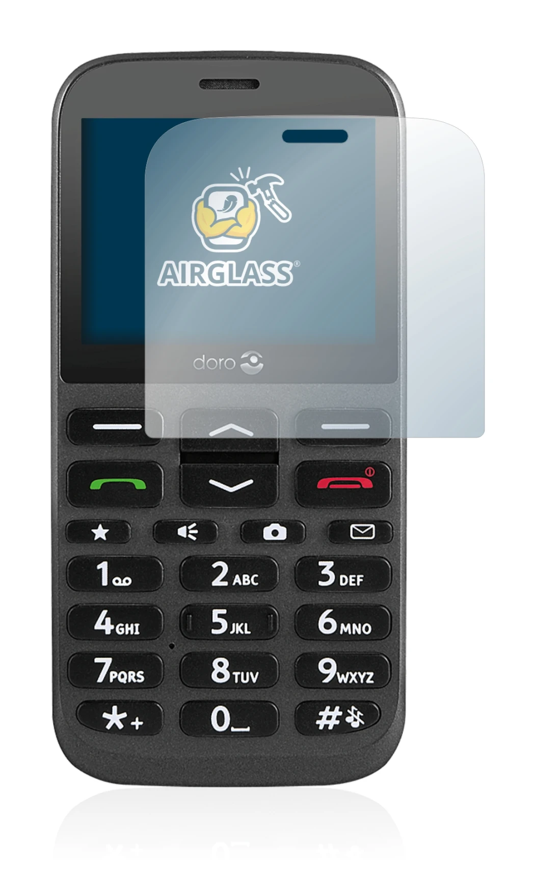 Image of the device Doro 1370 with a wide variety of screen protectors.