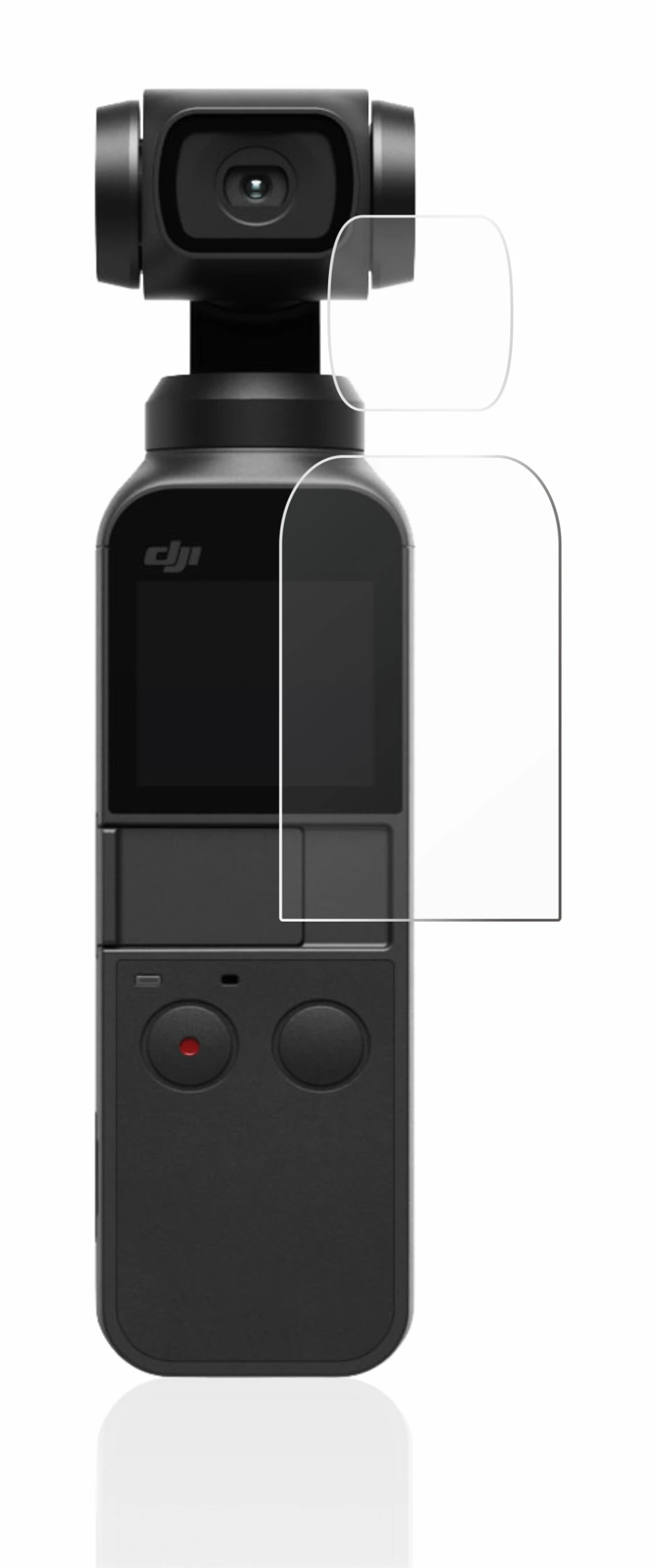 Image of the device DJI Osmo Pocket (Display + Lens) with a wide variety of screen protectors.