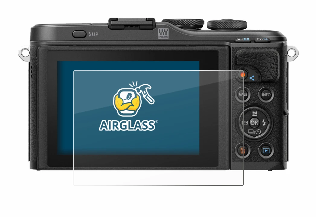 Image of the device Olympus PEN E-PL10 with a wide variety of screen protectors.