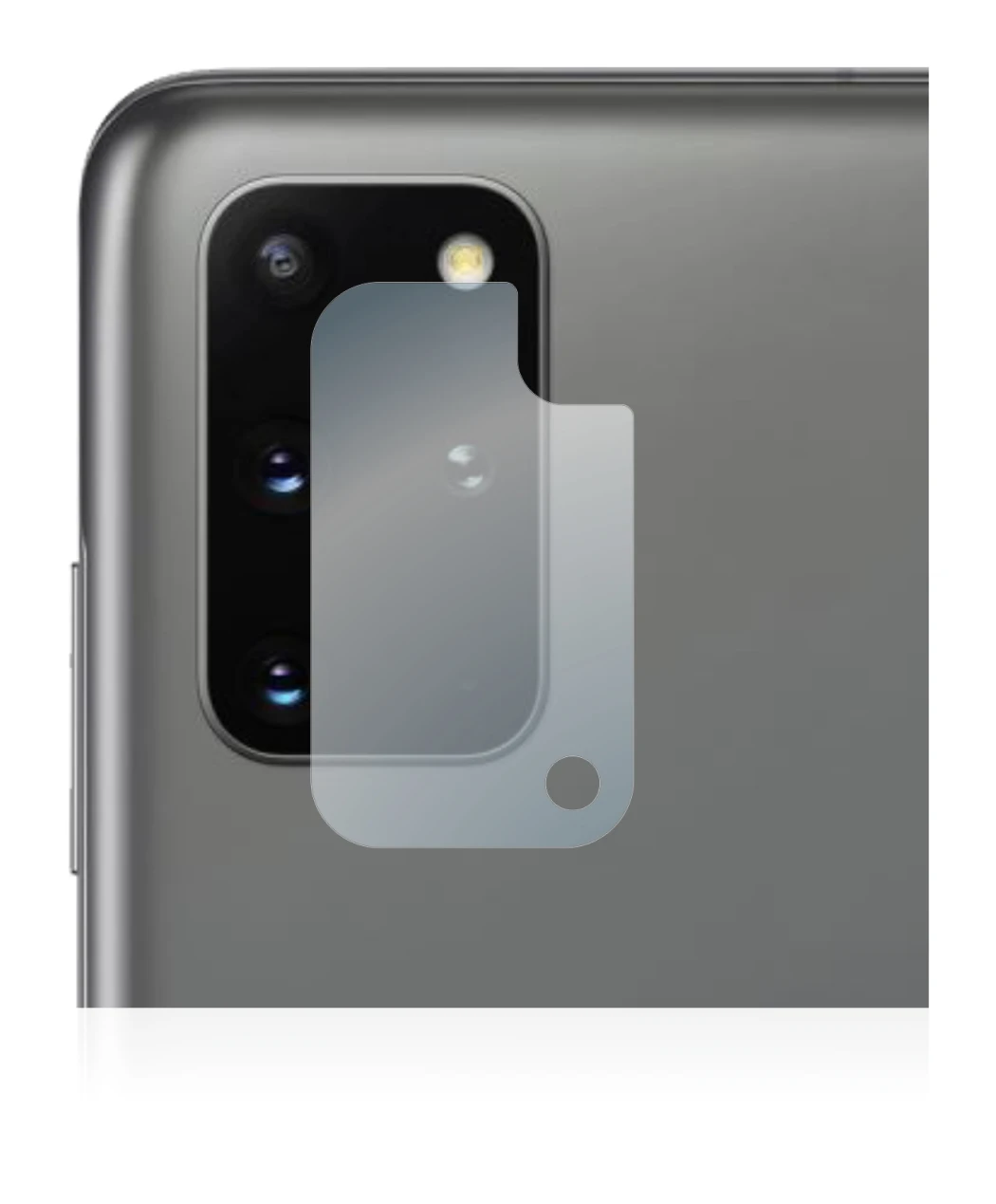 Image of the device Samsung Galaxy S20 Plus (ONLY Camera Lens) with a wide variety of screen protectors.
