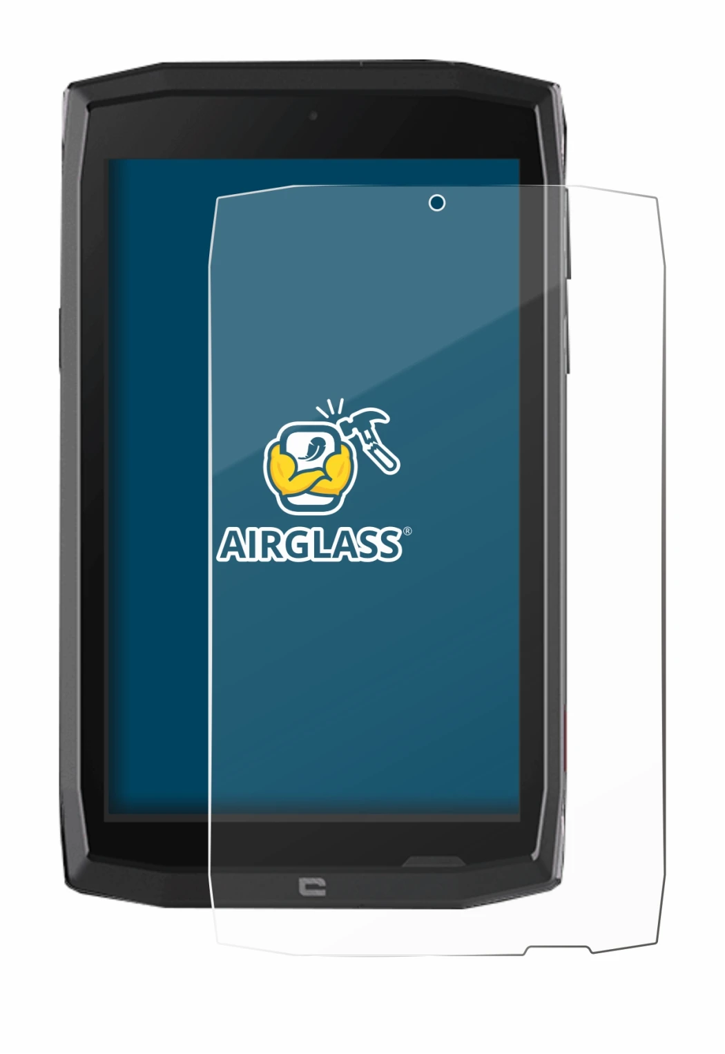 Image of the device Crosscall Core T4 with a wide variety of screen protectors.