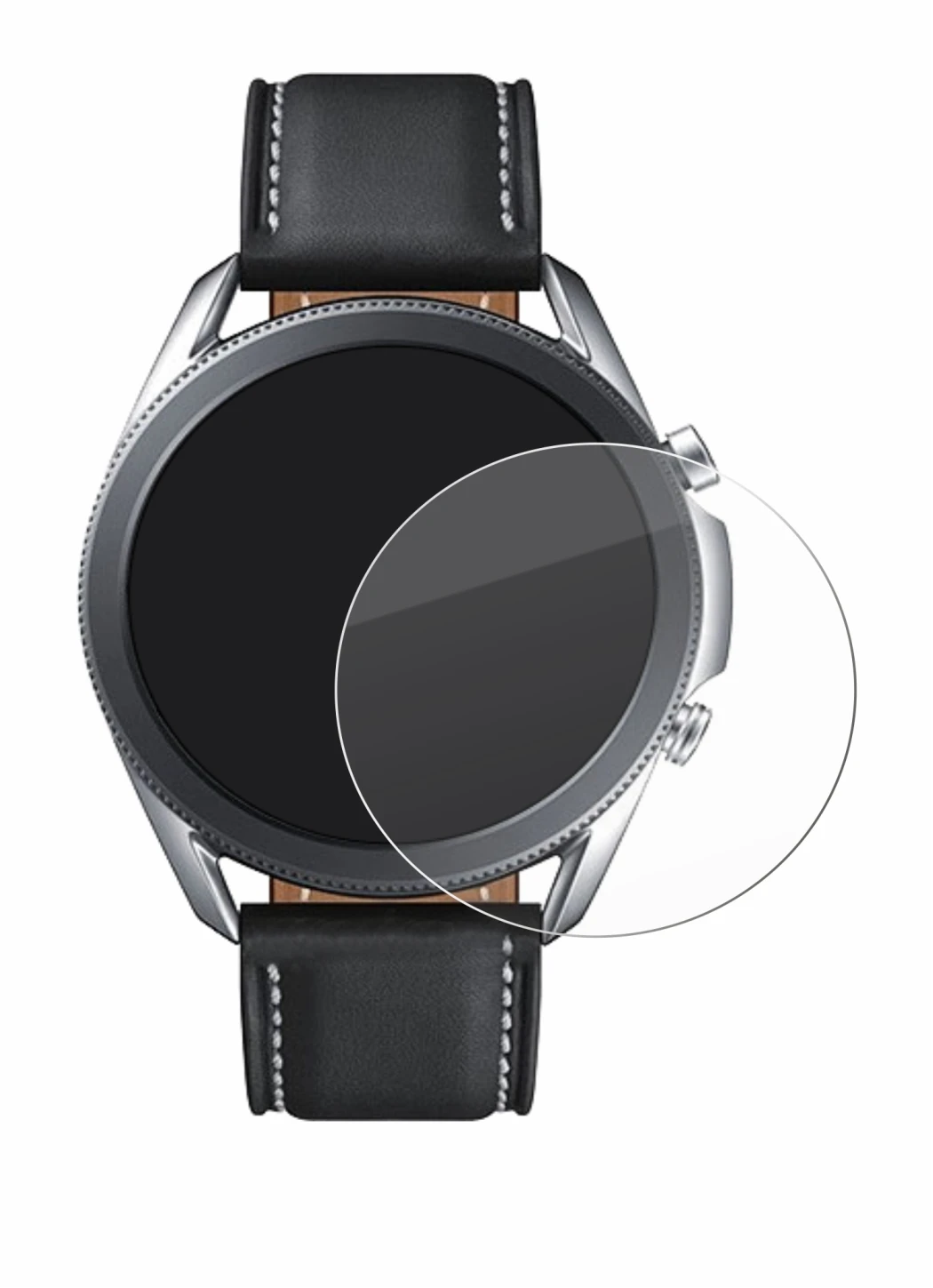 Image of the device Samsung Galaxy Watch 3 (45mm) with a wide variety of screen protectors.