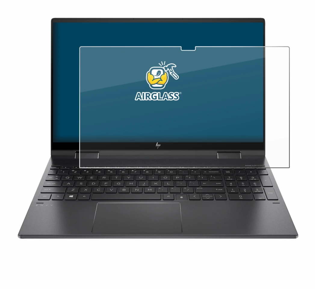 Image of the device HP Envy x360 (15-eX) (358 mm x 230 mm) with a wide variety of screen protectors.