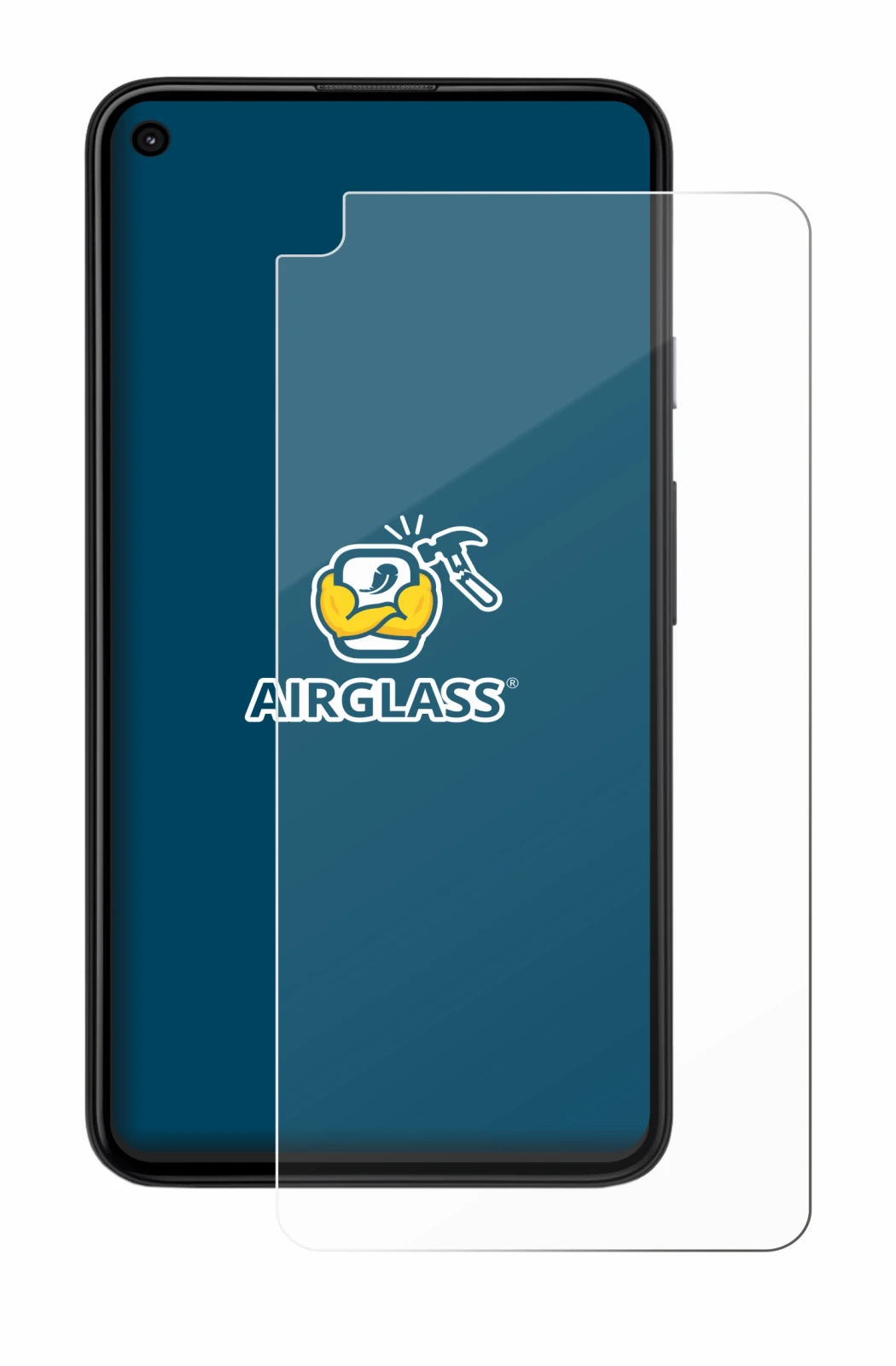 Image of the device Google Pixel 4a 5G with a wide variety of screen protectors.