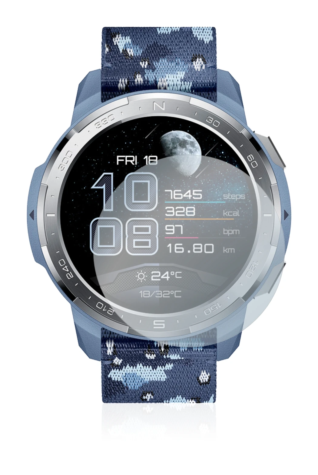 Image of the device Honor Watch GS Pro with a wide variety of screen protectors.