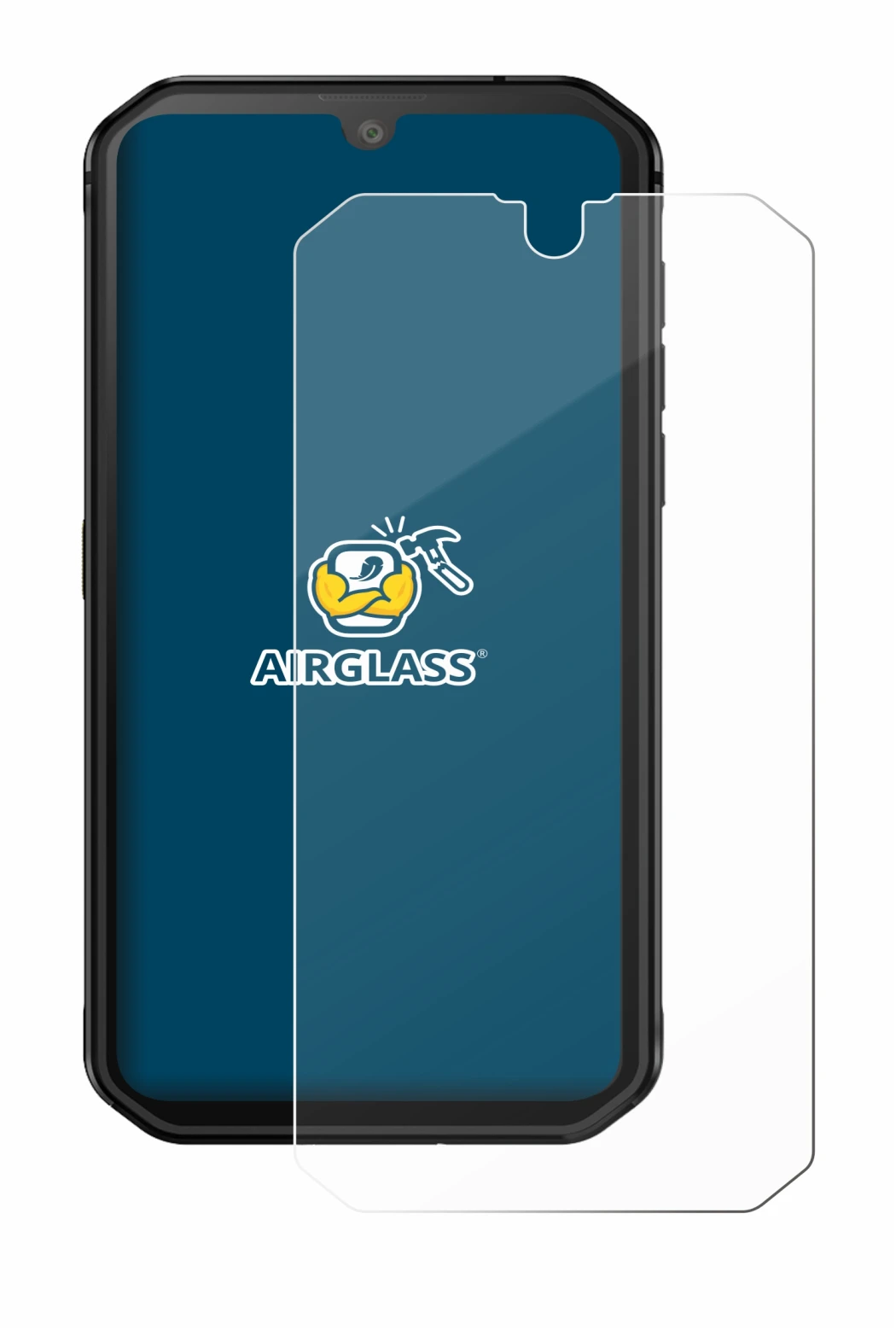 Image of the device Blackview BV9900E with a wide variety of screen protectors.