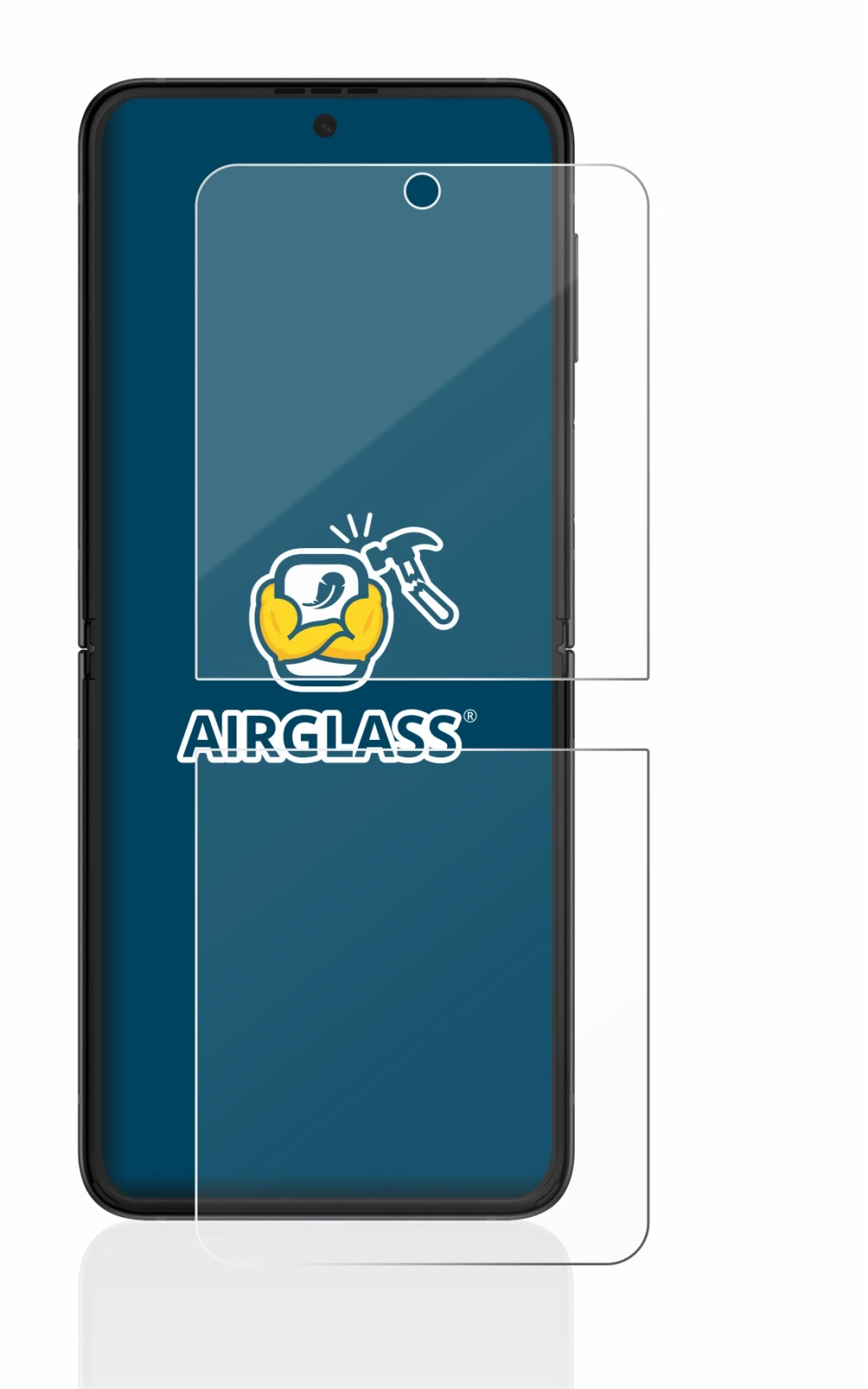 Image of the device Samsung Galaxy Z Flip 3 5G with a wide variety of screen protectors.