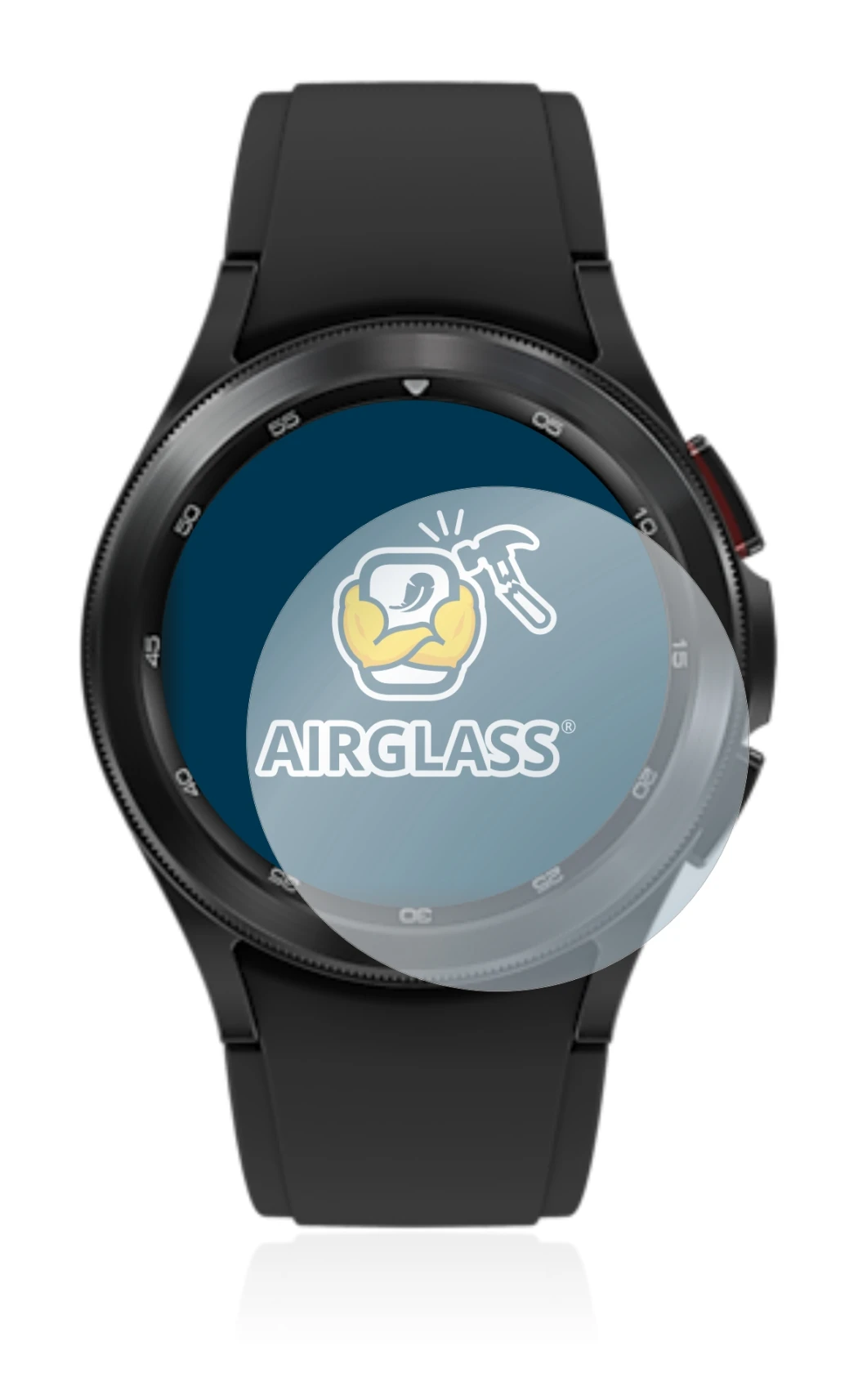 Image of the device Samsung Galaxy Watch 4 Classic (42mm) with a wide variety of screen protectors.