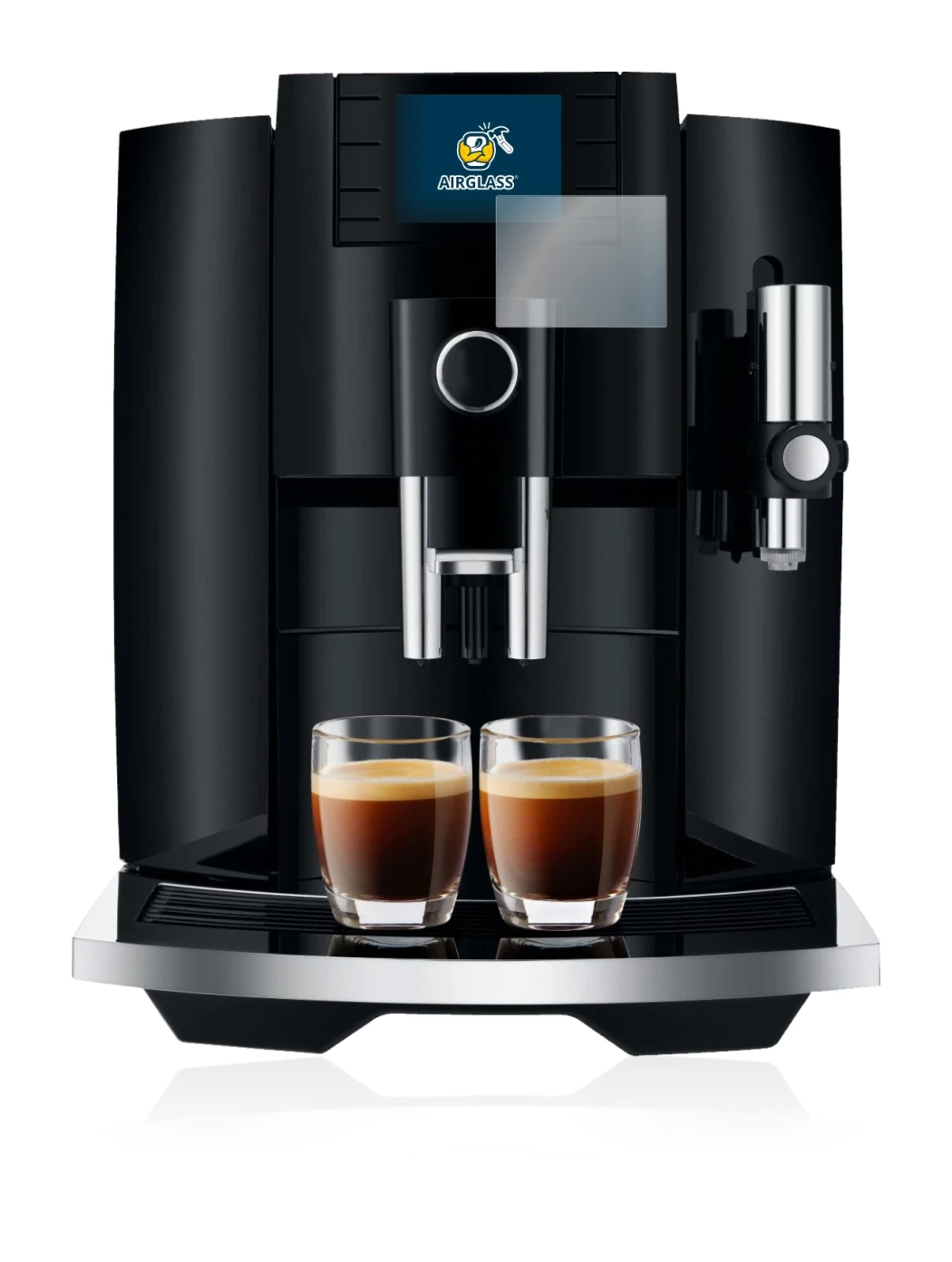 Image of the device Jura E8 (EB) with a wide variety of screen protectors.