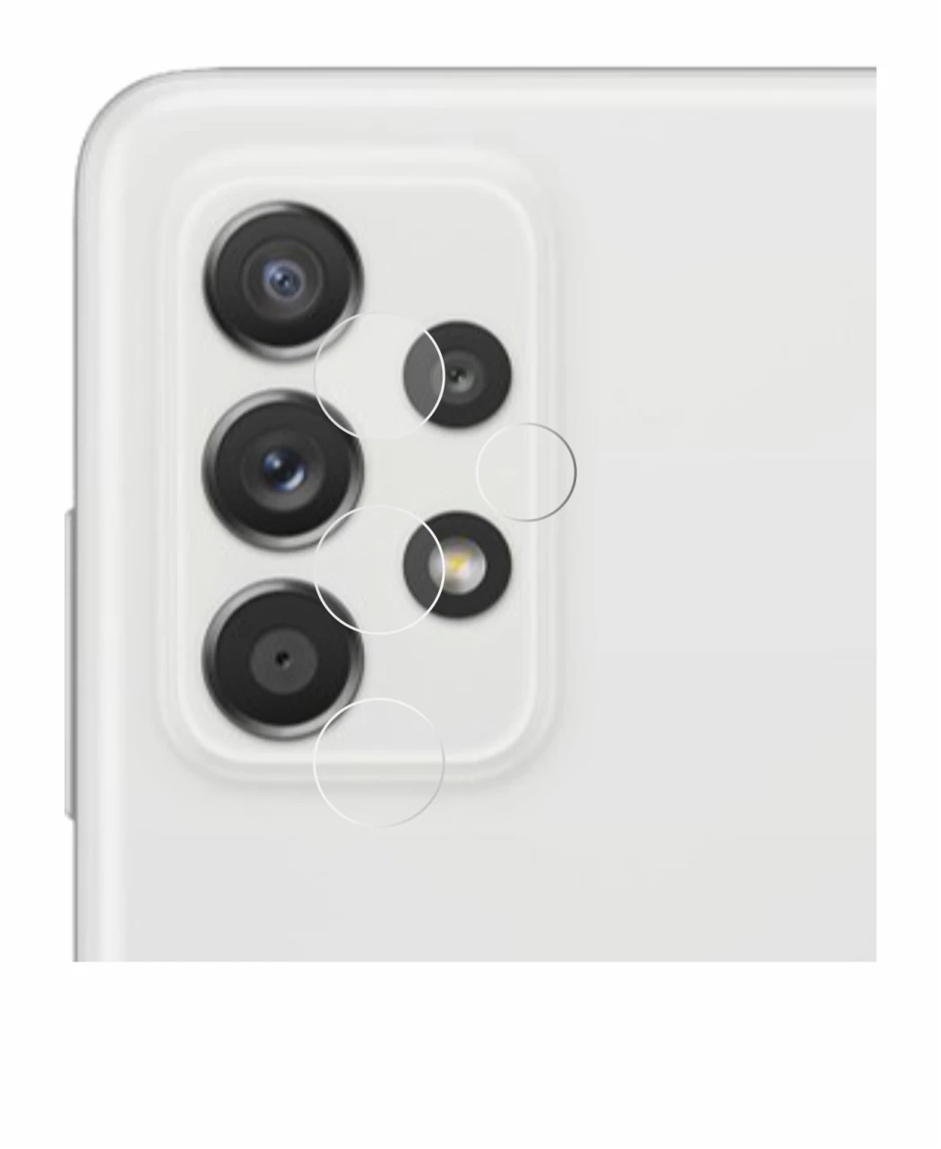 Image of the device Samsung Galaxy A52s 5G (ONLY Camera Lens) with a wide variety of screen protectors.