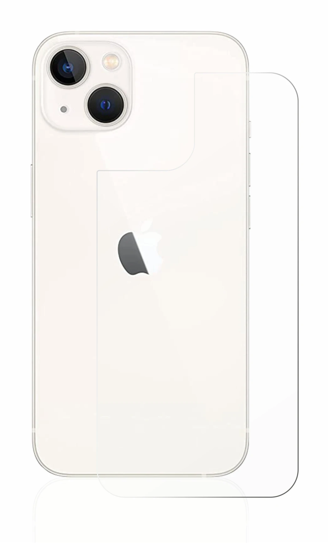 Image of the device Apple iPhone 13 (Back) with a wide variety of screen protectors.