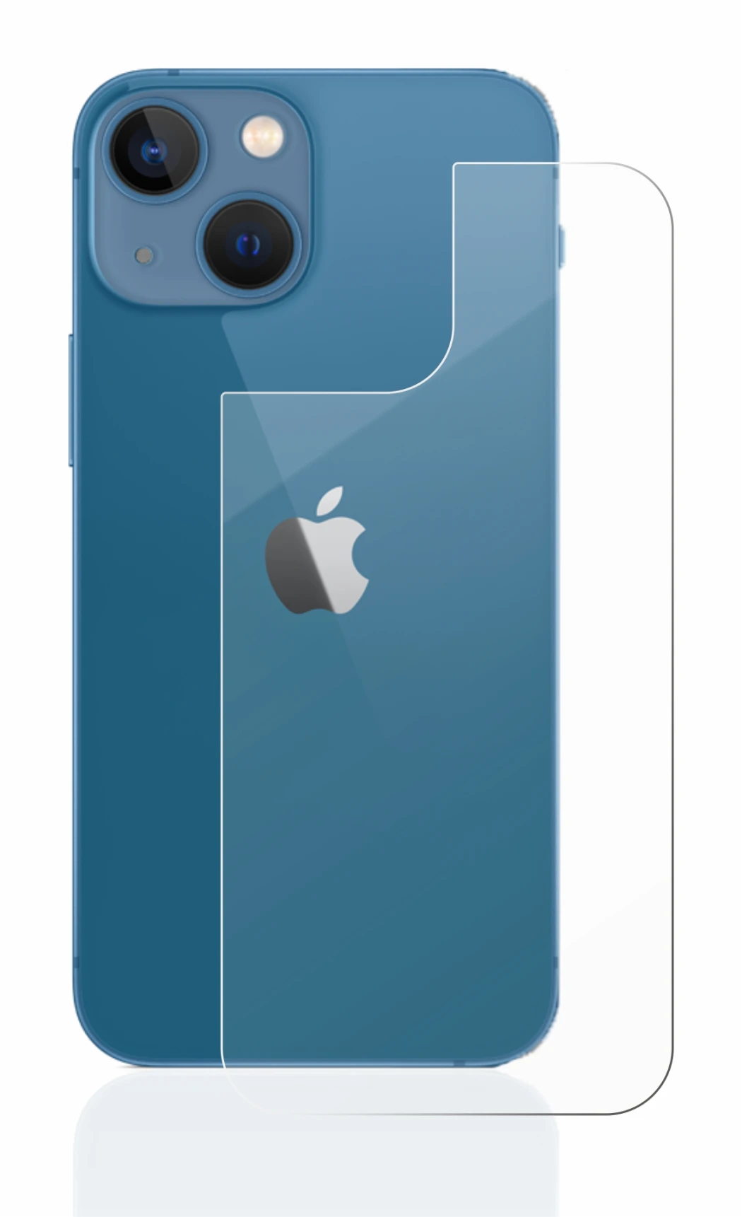 Image of the device Apple iPhone 13 mini (Back) with a wide variety of screen protectors.