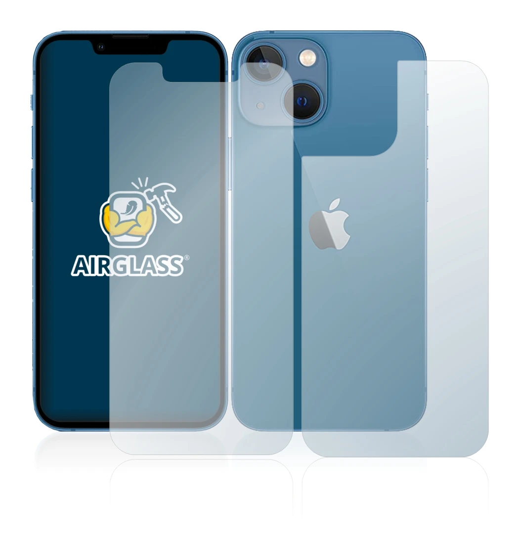 Image of the device Apple iPhone 13 mini (Front+Back) with a wide variety of screen protectors.