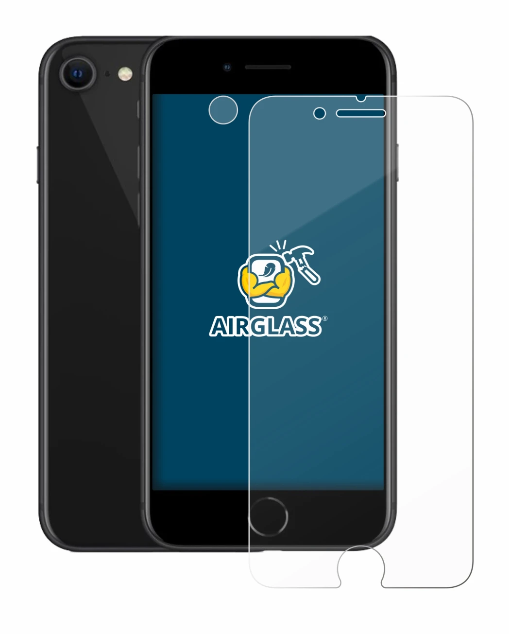 Image of the device Apple iPhone SE 2 2020 (Front+Camera) with a wide variety of screen protectors.