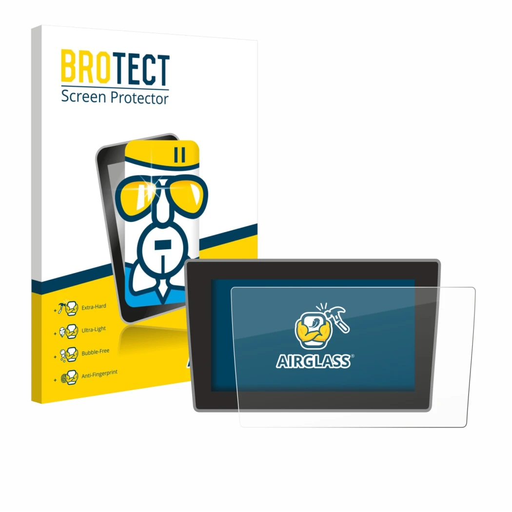 Front side of a product packaging with the brand logo BROTECT. Next to it is the device Volkswagen Arteon Shooting Brake 2021 