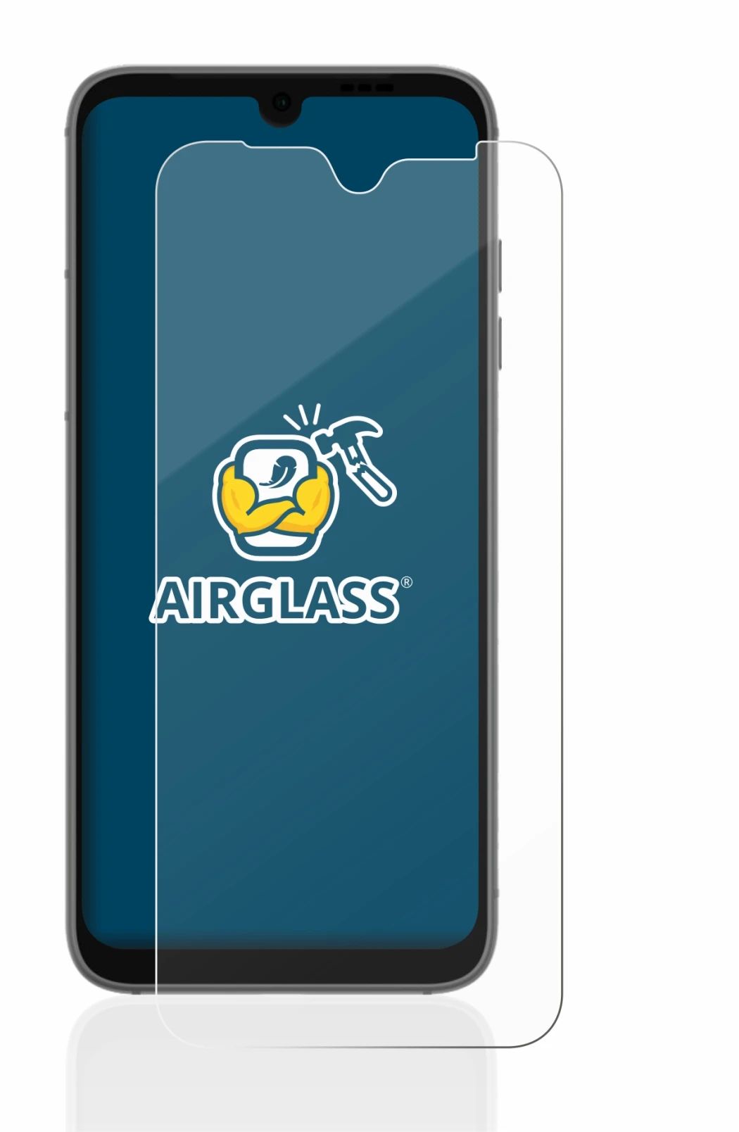 Image of the device Fairphone 4 with a wide variety of screen protectors.