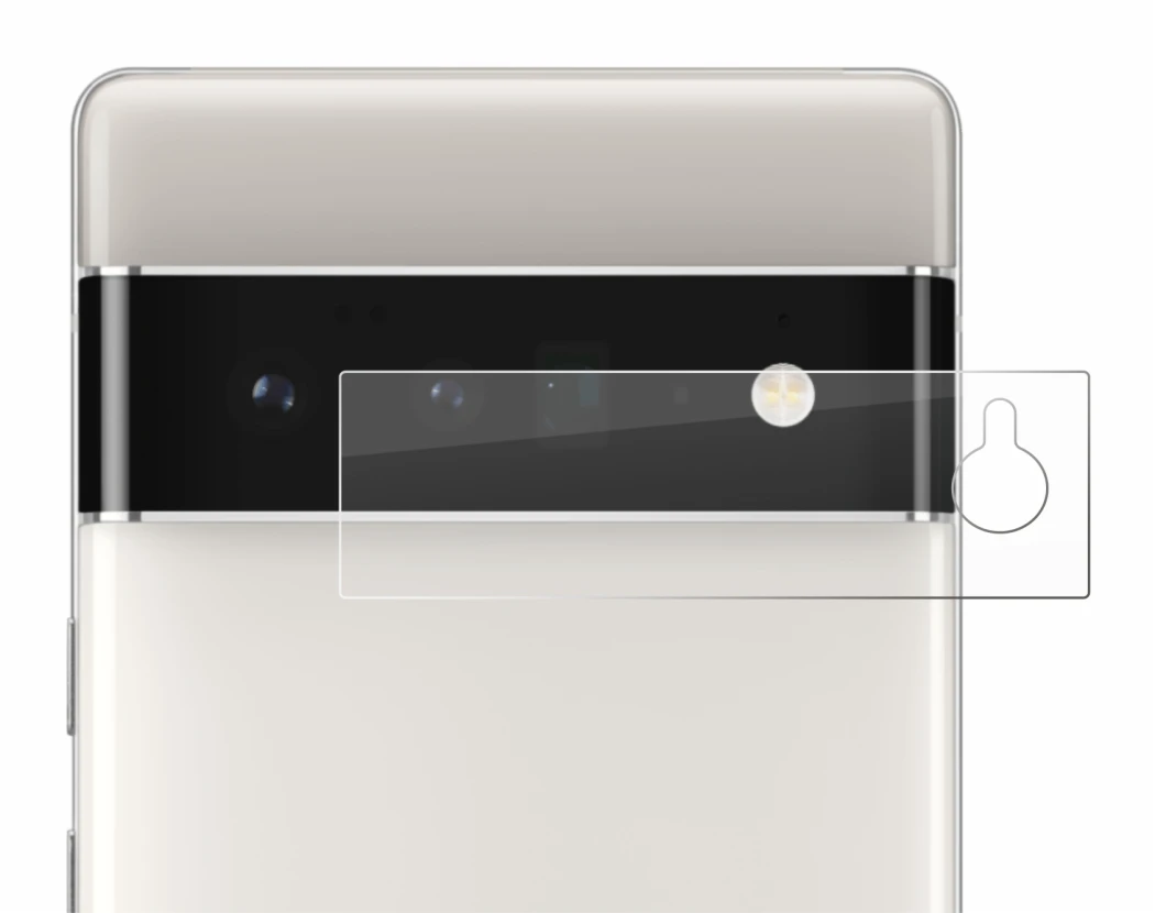 Image of the device Google Pixel 6 Pro (ONLY Camera Lens) with a wide variety of screen protectors.