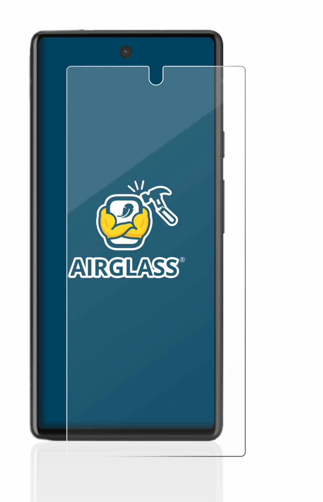 Image of the device Google Pixel 6a with a wide variety of screen protectors.