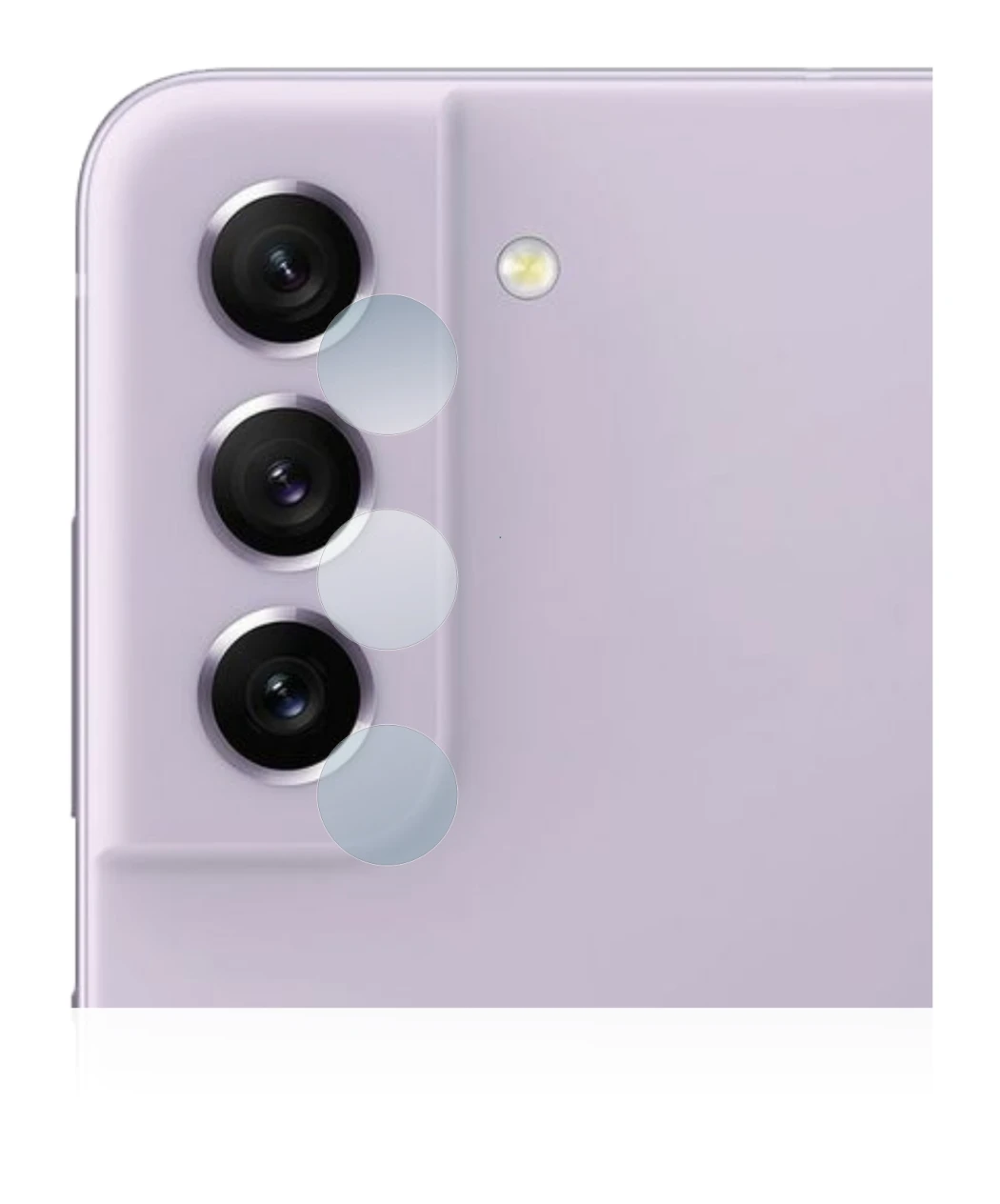 Image of the device Samsung Galaxy S21 FE 5G (ONLY Camera Lens) with a wide variety of screen protectors.