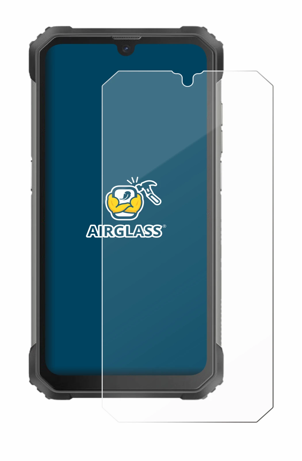 Image of the device Blackview BV8800 with a wide variety of screen protectors.