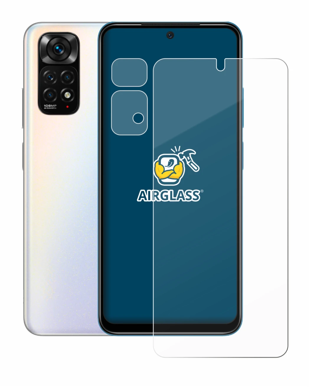 Image of the device Xiaomi Redmi Note 11S (Front+Camera) with a wide variety of screen protectors.