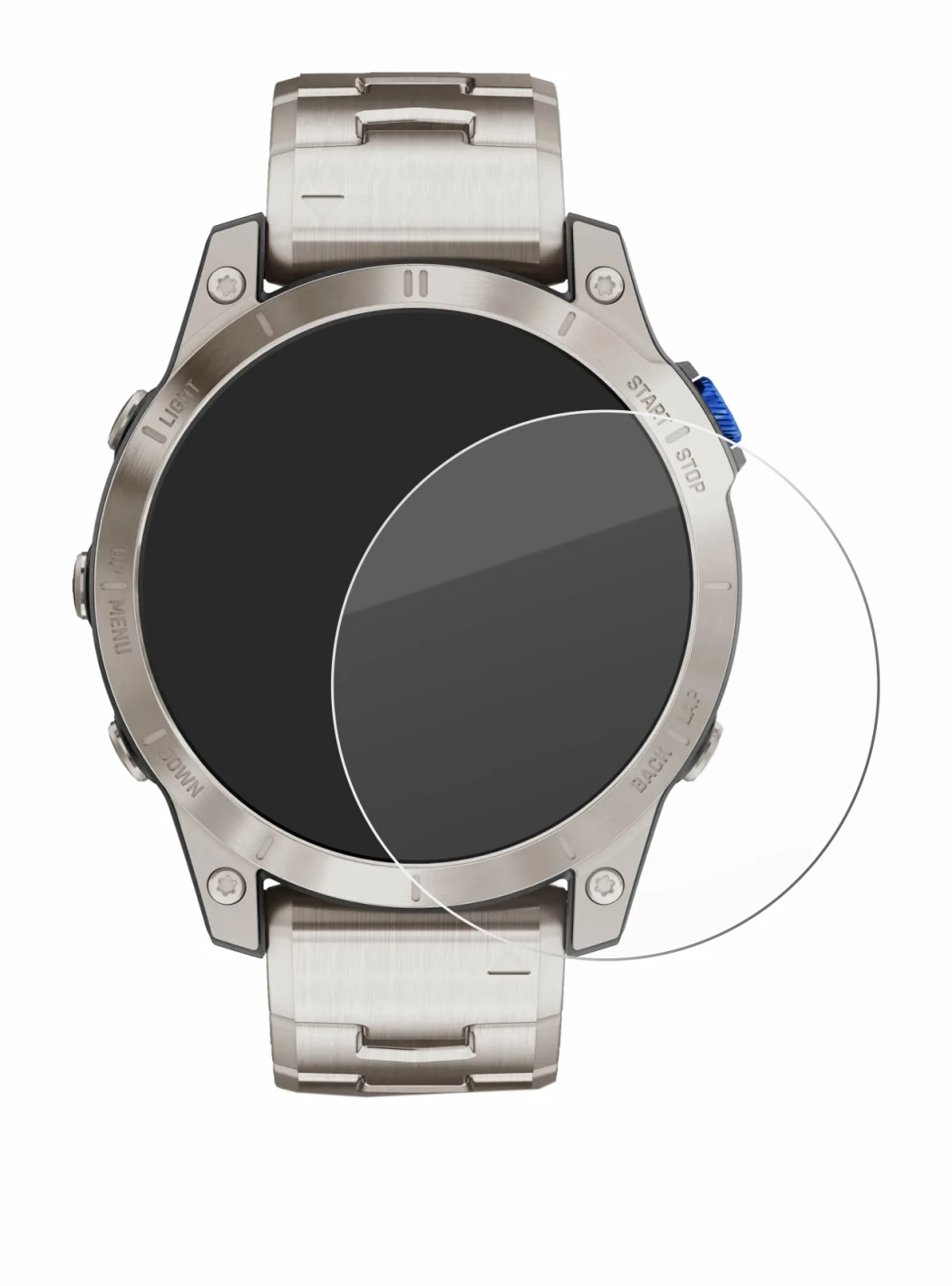 Image of the device Garmin D2 Mach 1 with a wide variety of screen protectors.