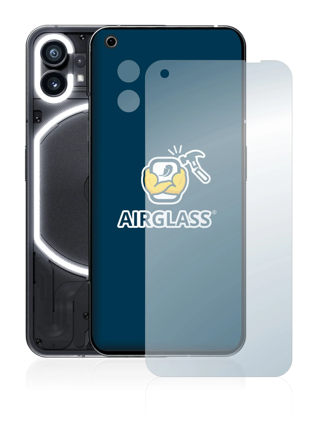 Image of the device Nothing Phone (1) (Front+Camera) with a wide variety of screen protectors.