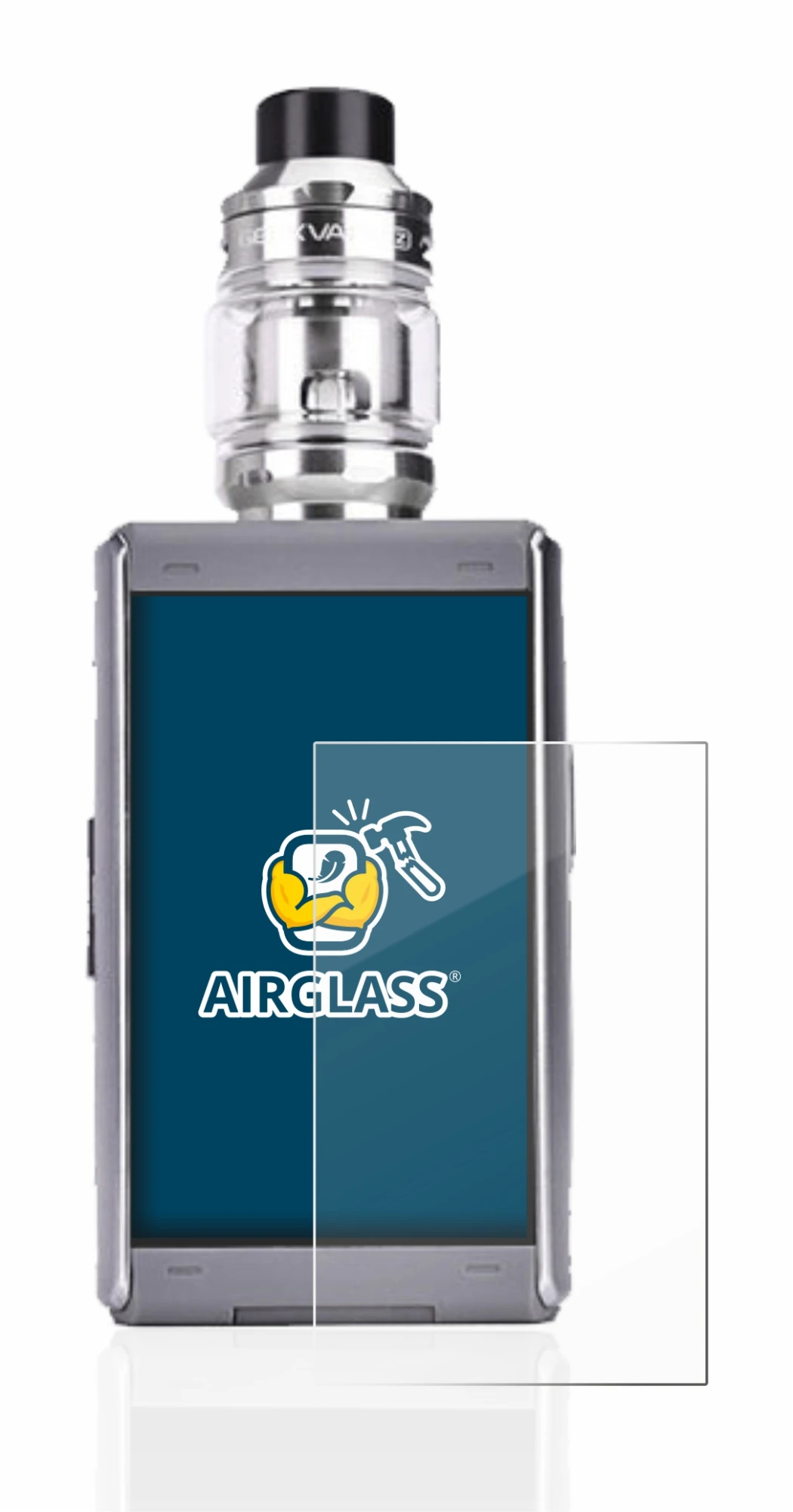Image of the device GeekVape T200 with a wide variety of screen protectors.