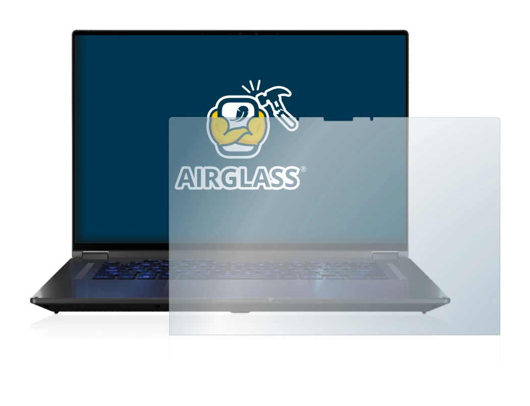 Image of the device ASUS ROG Flow X16 with a wide variety of screen protectors.