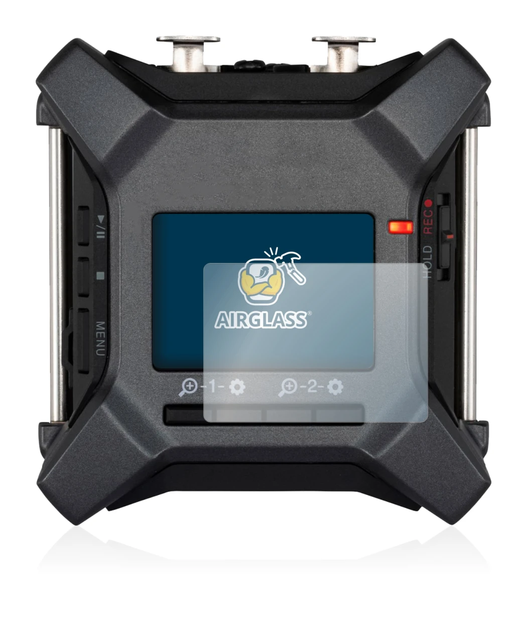 Image of the device Zoom F3 field recorder with a wide variety of screen protectors.