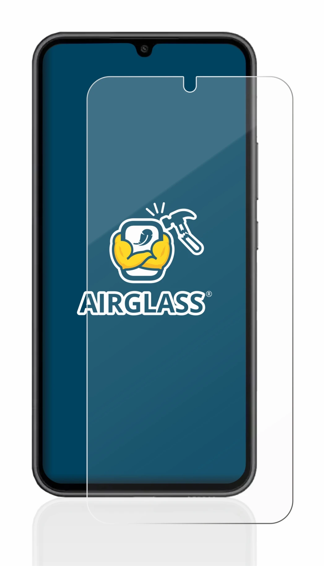 Image of the device Samsung Galaxy A34 5G with a wide variety of screen protectors.