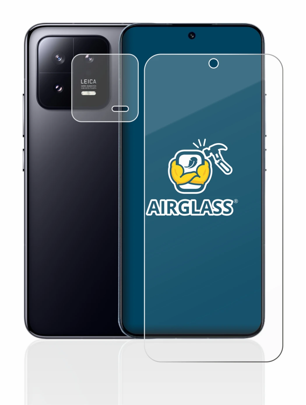 Image of the device Xiaomi 13 (Front+Camera) with a wide variety of screen protectors.